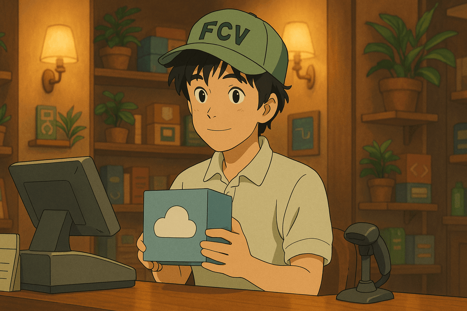 Ghibli Image of Sung at FCV as Cashier